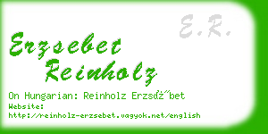 erzsebet reinholz business card